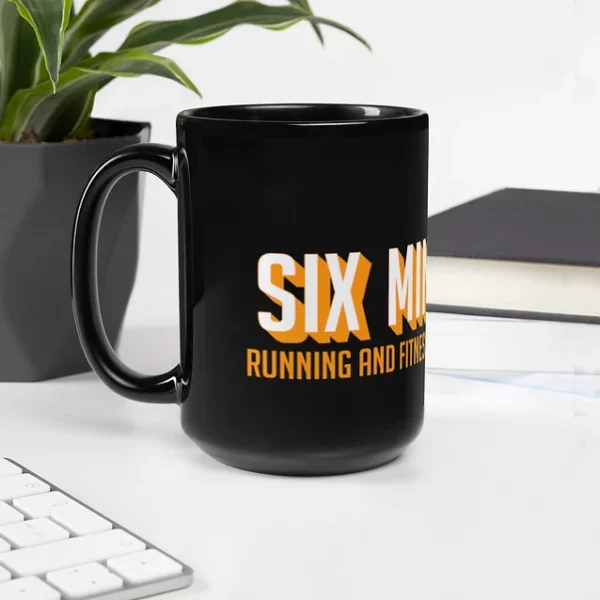 Six Minute Mile Black Mug