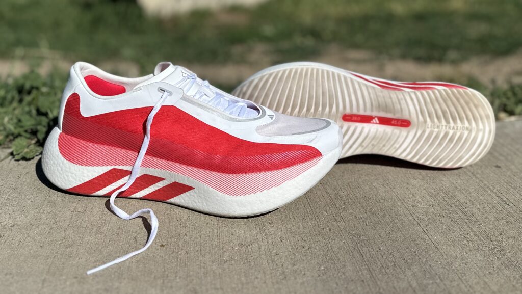 The lively Adidas Hyperboost Edge levels up max cushioning