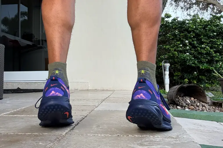 Smartwool socks seen from behind.
