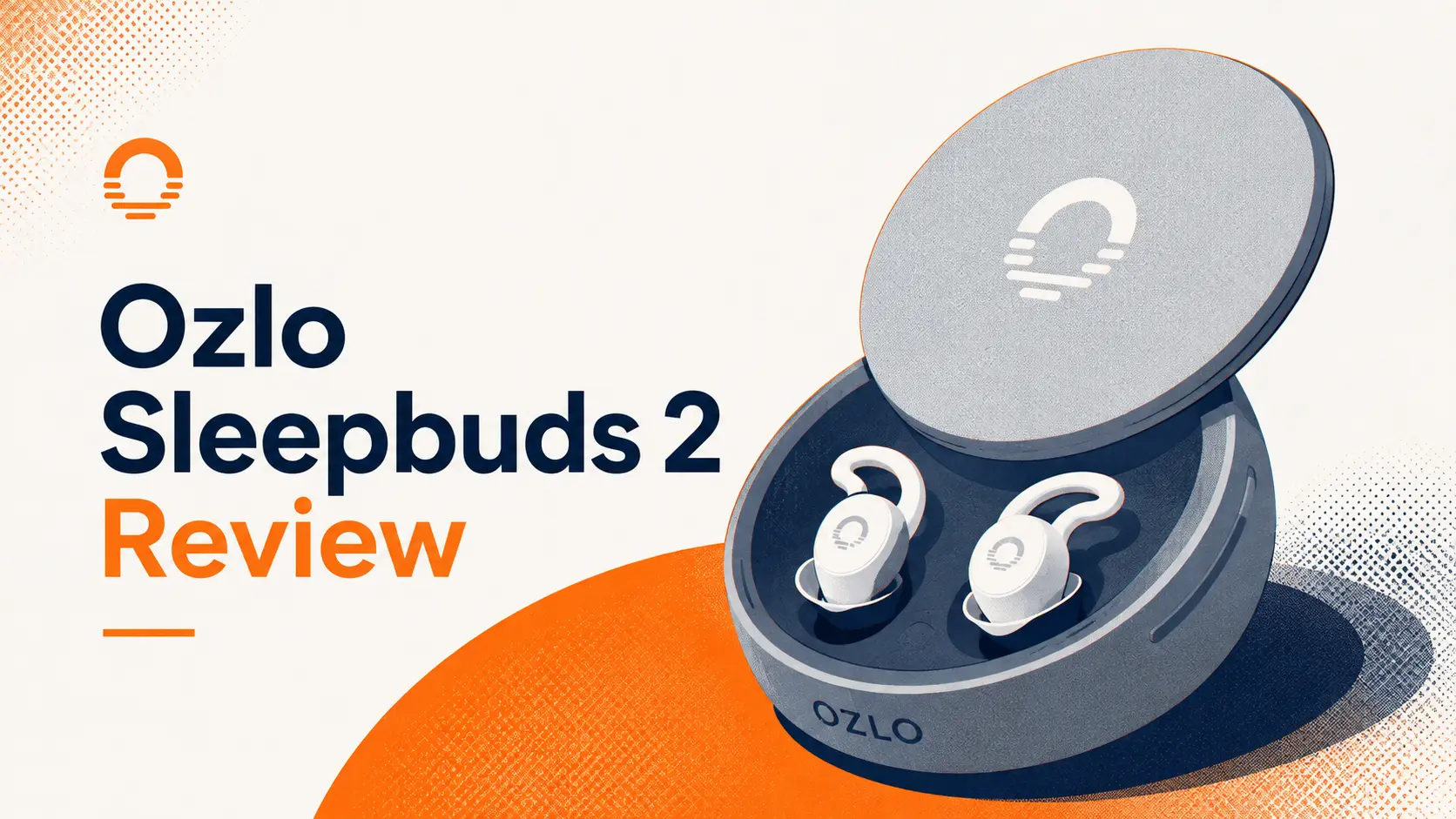 Ozlo Sleepbuds 2 review featured image, showing a drawing of the wiireless sleep headphones.